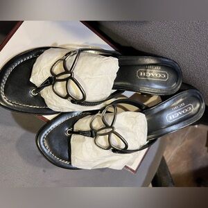 Coach butterfly heel sandals